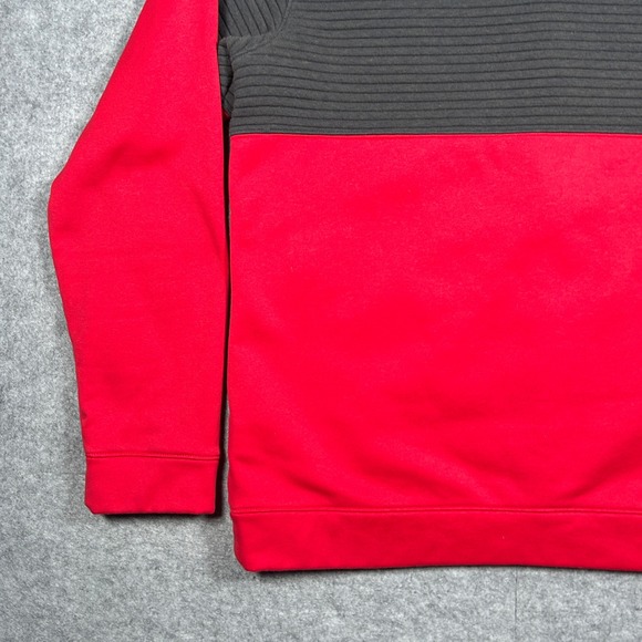 The North Face Hoodie Mens Large Red Grey Full Zip Colorblock Activewear - Picture 15 of 16